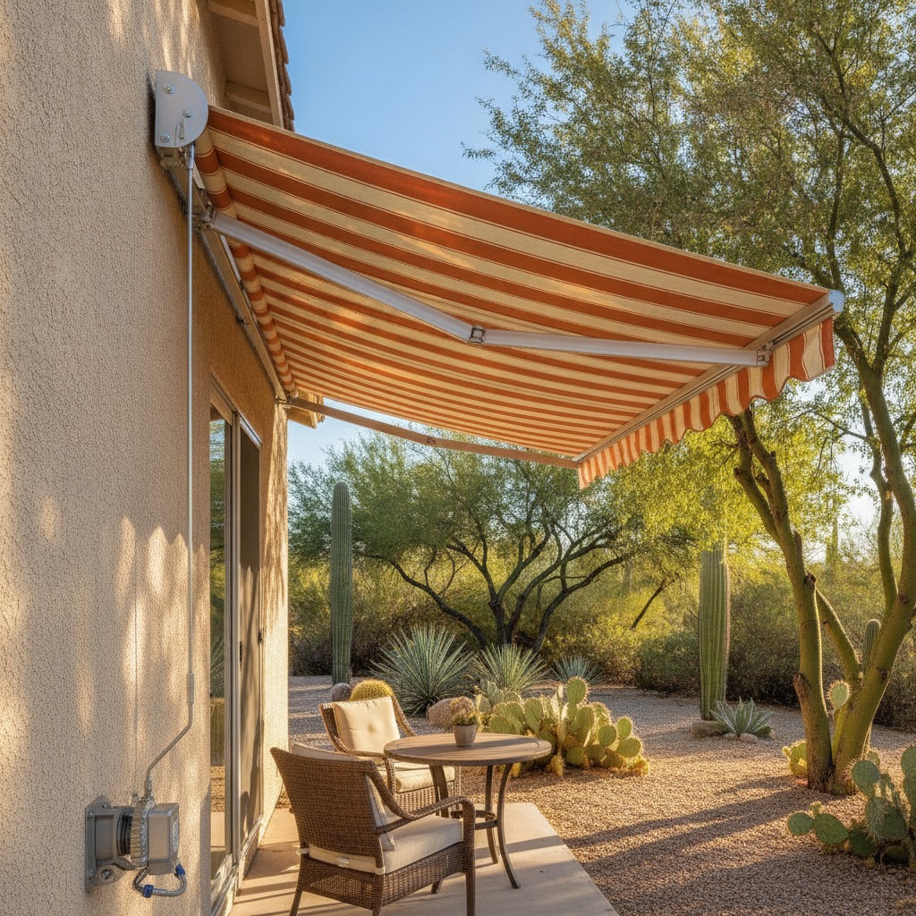 Retractable Awnings — shade structure installation in Chandler, AZ